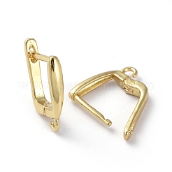 Brass Hoop Earring Findings with Latch Back Closure&nbsp;ZIRC-G158-20G