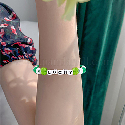 聖パトリックの日をテーマにしたDIYビーズキット  アクリルビーズ入り  プラスチックビーズ  ミックスカラー  6~11x7~11x6~9mm  穴：1~3.8mm  830個/セット&nbsp;DIY-SP0002-02