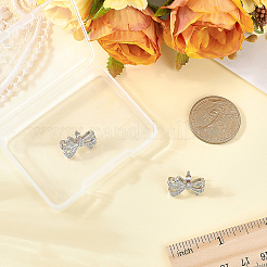 2Pcs Alloy Micro Pave Cubic Zirconia Bowknot Clip&nbsp;AJEW-CP0010-55