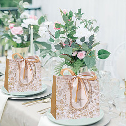 Floral Printed Paper Gift Tote Bags&nbsp;ABAG-WH0044-82C