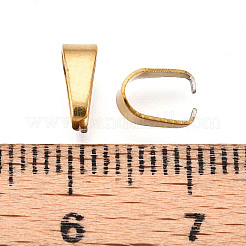 イオンプレーティング(IP) 304 ステンレススチール スナップオンベイル  18KGP本金メッキ  7x3mm  ピン：0.6mm&nbsp;STAS-B027-03G-01