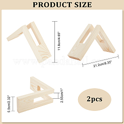 三角形の木製ナプキンホルダー  ティッシュディスペンサー  ホテルレストラン日用品  ビスク  212x59x118mm&nbsp;DJEW-WH0038-96