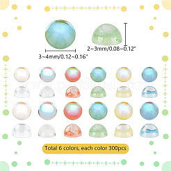 6 Bagds 6 Colors Resin Cabochons&nbsp;MRMJ-PH0002-82