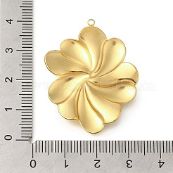 304ステンレスペンダント  花のチャーム  ゴールドカラー  38x29.5x2.5mm  穴：1.4mm&nbsp;STAS-U027-01G-01