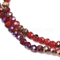 Electroplate Glass Beads Stradns&nbsp;EGLA-H114-02B-02