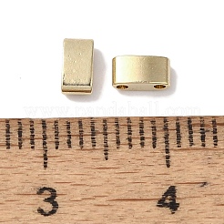 真鍮製ビーズ  鉛フリー＆カドミウムフリー  長方形  24KGP本金メッキ  2.5x5x2mm  穴：0.9mm&nbsp;KK-K383-16B-G