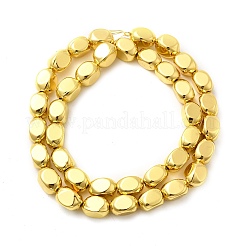 電気メッキガラスビーズセット  ナゲット  黄金メッキ  11x7x7mm  穴：1mm  約38個/連  16.54''（42センチメートル）&nbsp;EGLA-F166-02B-G