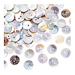 天然アコヤ貝ボタン100個  2穴  フラットラウンド  貝殻色  15x2.5mm  穴：1.8mm&nbsp;BUTT-PH0001-41A