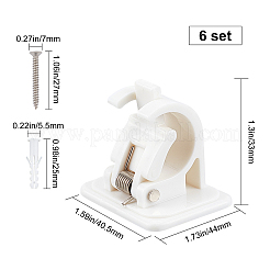 6 Sets Plastic Self Adhesive Curtain Rod Hanger&nbsp;FIND-GF0001-48
