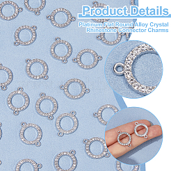 60Pcs Alloy Crystal Rhinestone Connector Charms&nbsp;FIND-HS0002-58P
