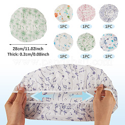 6Pcs 6 Styles PE Waterproof Shower Caps&nbsp;AJEW-TAD0001-03