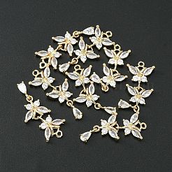 Brass Pave Cubic Zirconia Pendants&nbsp;X-KK-G462-47KCG