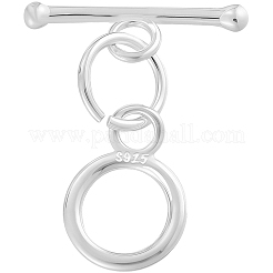 925スターリングシルバーマンテル  スターリングシルバーのオープン丸カン925個付き  銀  リング：12.5x9x1.5mm  穴：2mm  バー：15~16.5x6x2mm  穴：2mm&nbsp;STER-BBC0008-56