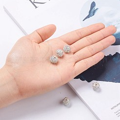 合金ラインストーンビーズ  グレードA  ラウンド  銀色のメッキ  クリスタルAB  10mm  穴：2mm&nbsp;RB-A034-10mm-A28S