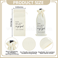 Linen Cloth Red Wine Packaging Drawstring Bags&nbsp;ABAG-WH0032-135