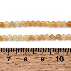 天然石トパーズ翡翠ビーズ連売り  ラウンド  3~3.5mm  穴：0.7mm  約57~64個/連  7.48''~7.68''（19~19.5センチメートル）&nbsp;G-Z116-A12-3mm