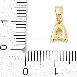 真鍮製チャーム26個  a～zの文字  カドミウムフリー＆鉛フリー  長持ちメッキ  ラックめっき  18KGP本金メッキ  9~11x3~8x2.5mm  穴：3x5mm&nbsp;KK-G522-54-G