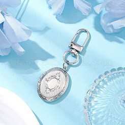 Oval Brass Locket Pendants Decorations&nbsp;KK-CJ2A51-P