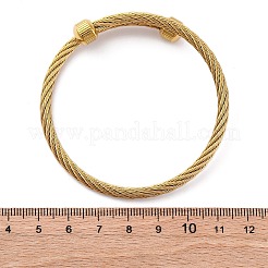 304 Stainless Steel Torque Bangles for Women&nbsp;BJEW-P310-15G