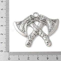 合金のチベット風チャーム  斧  アンティークシルバー  41.5x50x4mm  穴：3.5mm&nbsp;PALLOY-D290-01AS-02
