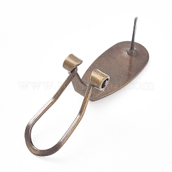 Brass Stud Earring Findings&nbsp;LS-KK-L195-01AB-NF