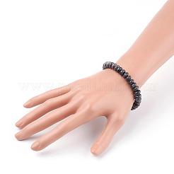 Natural Labradorite Beads Stretch Bracelets&nbsp;BJEW-JB03376-01