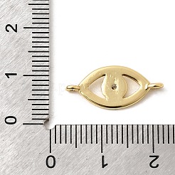 Brass Micro Pave Clear Cubic Zirconia Eye Connector Charms&nbsp;KK-H267-072G