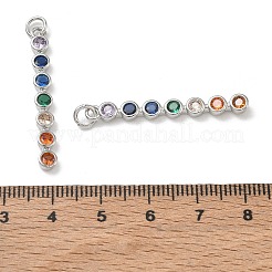 Brass Micro Pave Colorful Cubic Zirconia Pendants&nbsp;CU-CBA6E4E-17P