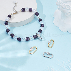 4Pcs 2 Colors 304 Stainless Steel Screw Carabiner Lock Charms&nbsp;STAS-HY0001-95