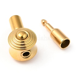 PVD真空メッキ304ステンレススチール製ネジ留め  18KGP本金メッキ  21x9mm  穴：3.2mm&nbsp;STAS-P255-10G