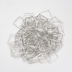 真鍮製フレームコネクター  正方形  プラチナ  20x20x1mm  約1000個/袋&nbsp;KK-S327-02P