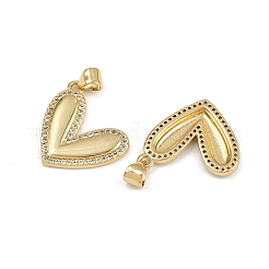 Brass Micro Pave Cubic Zirconia Pendants&nbsp;ZIRC-I367-07G-12