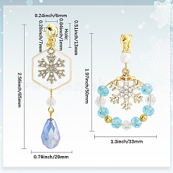 DIY Snowflake Earring Making Kits&nbsp;DIY-SC0032-80