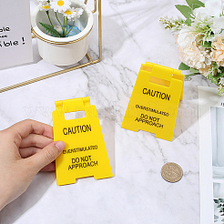 2Pcs Resin Warning Sign&nbsp;AJEW-CN0005-57