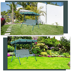 Oxford Cloth Stripe Outdoor Swing Cover&nbsp;AJEW-WH20816-213B