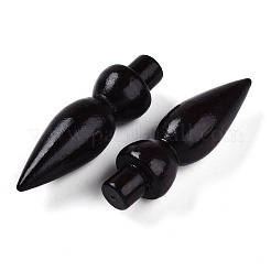 天然木の大きなペンダント  染め  片穴  ココナッツブラウン  60x17.5~18mm  穴：1mm&nbsp;WOOD-N016-58
