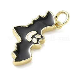 Halloween Theme Brass Enamel Pendants&nbsp;KK-L248-01G-01