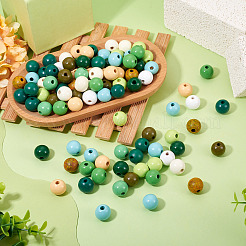 180Pcs 12 Styles Wood European Beads&nbsp;WOOD-TA0002-78