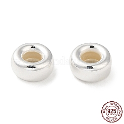 925スターリングシルバースペーサービーズ  ロンデル  銀  6x3.5mm  穴：3mm&nbsp;STER-K021-04S-C