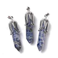 Natural & Synthetic Gemstone Big Pointed Pendants&nbsp;G-E059-03AS