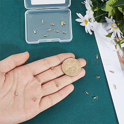 真鍮製コードエンドパーツ  エンドキャップ  コラム  ライトゴールド  6x3x2mm  穴：1.8mm  内径：1.5mm&nbsp;KK-WH0108-58