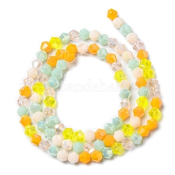Electroplate Glass Beads Strands&nbsp;EGLA-D018-02D