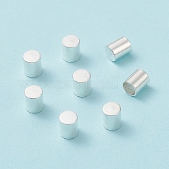 201ステンレススチールコードエンド  エンドキャップ  コラム  銀  6x5mm  内径：4mm&nbsp;X-STAS-G288-01B-S
