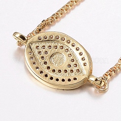 Adjustable Brass Micro Pave Cubic Zirconia Bolo Bracelets&nbsp;BJEW-J180-14G