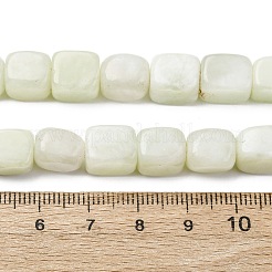 天然岫岩のヒスイのビーズ連売り  直方体の  7~12x8~9x8~9mm  穴：1.4mm  約36~38個/連  14.57~15.16インチ（37~38.5cm）&nbsp;G-B155-D04