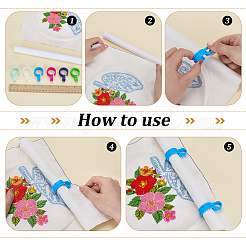 48Pcs 6 Colors Plastic Windproof Clips&nbsp;FIND-FG0005-38