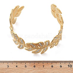 Ion Plating(IP) 304 Stainless Steel Cuff Bangles for Women&nbsp;BJEW-A026-02G