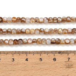 天然淡水シェルビーズ連売り  ルーデル  ペルー  4~4.5x3.5mm  穴：0.7~0.8mm  約111~113個/連  15.20~15.43インチ（38.6~39.2cm）&nbsp;SH-CBA93AD-03