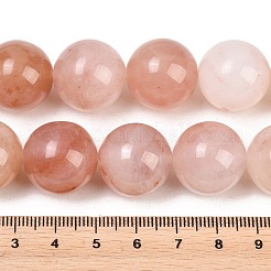 天然の桃の花のようなピンク色のペルシャ翡翠ビーズの連  スムーズなラウンド  18mm  穴：1.4mm  約21個/連  14.96''（38センチメートル）&nbsp;G-NH0071-A01-18mm