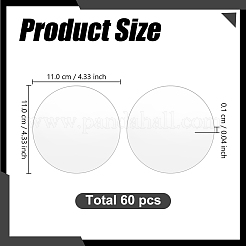 60Pcs Acrylic Crafts Sheet&nbsp;OACR-GO0001-09